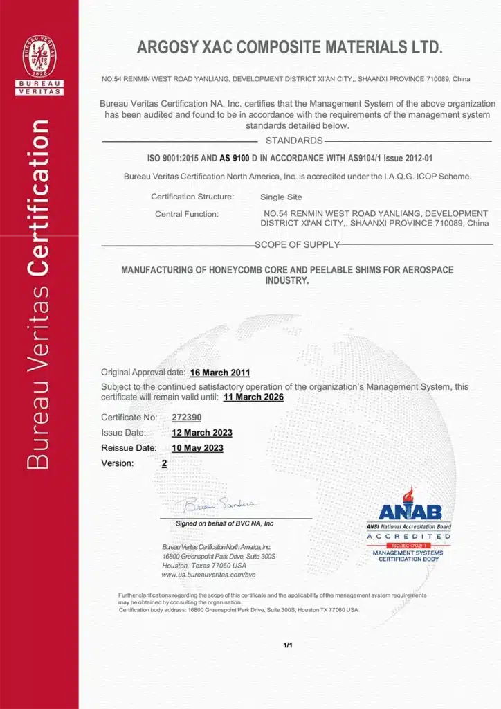 Argosy XAC - 16920522 - Certificate - Cover