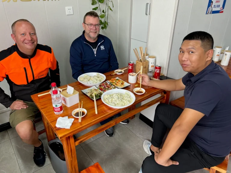 Joe, Gerhard and ACC Driver having Lunch in China